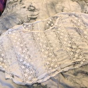 White See Through Floral Top